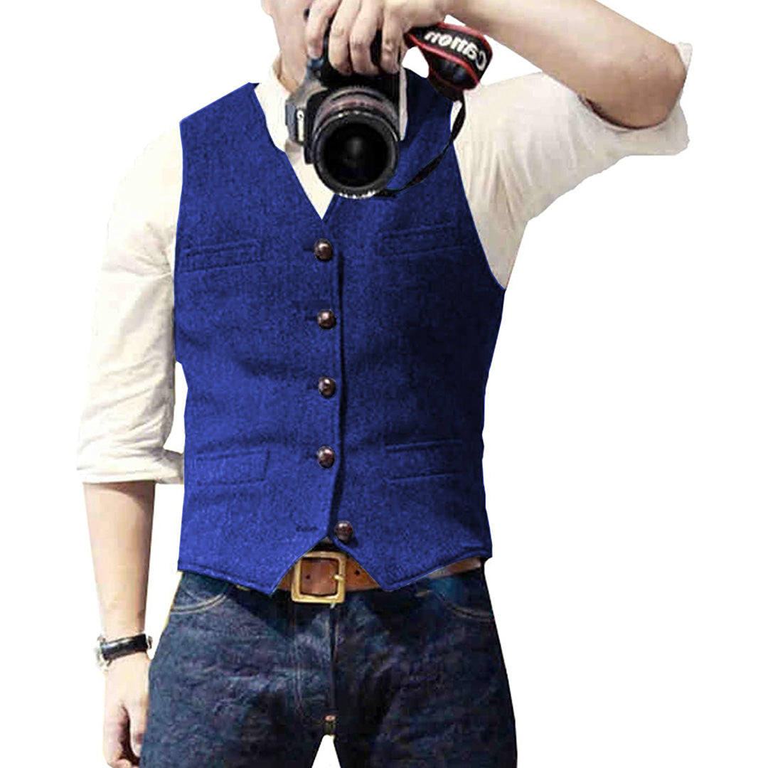 Oliver - Spijker denim gilet voor heren