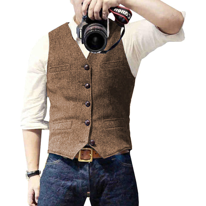 Oliver - Spijker denim gilet voor heren