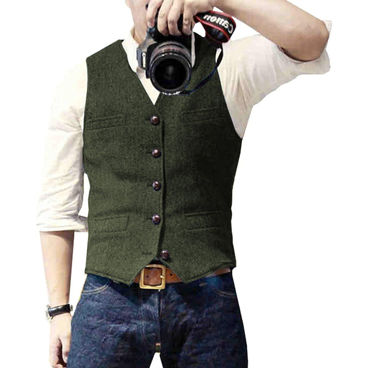 Oliver - Spijker denim gilet voor heren