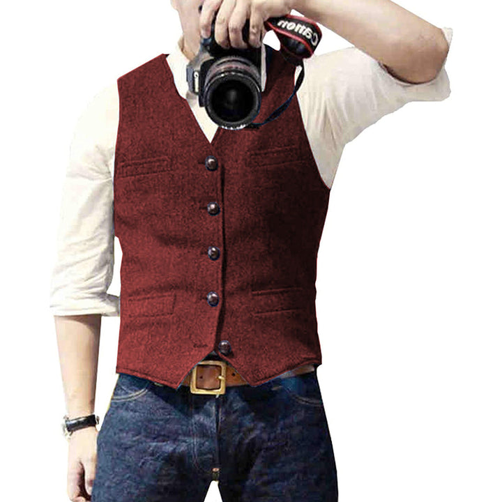 Oliver - Spijker denim gilet voor heren