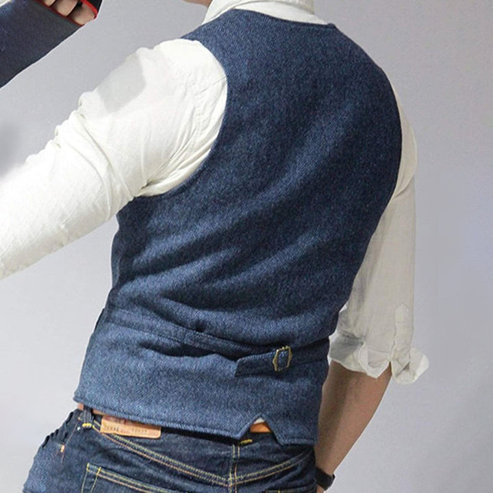 Oliver - Spijker denim gilet voor heren
